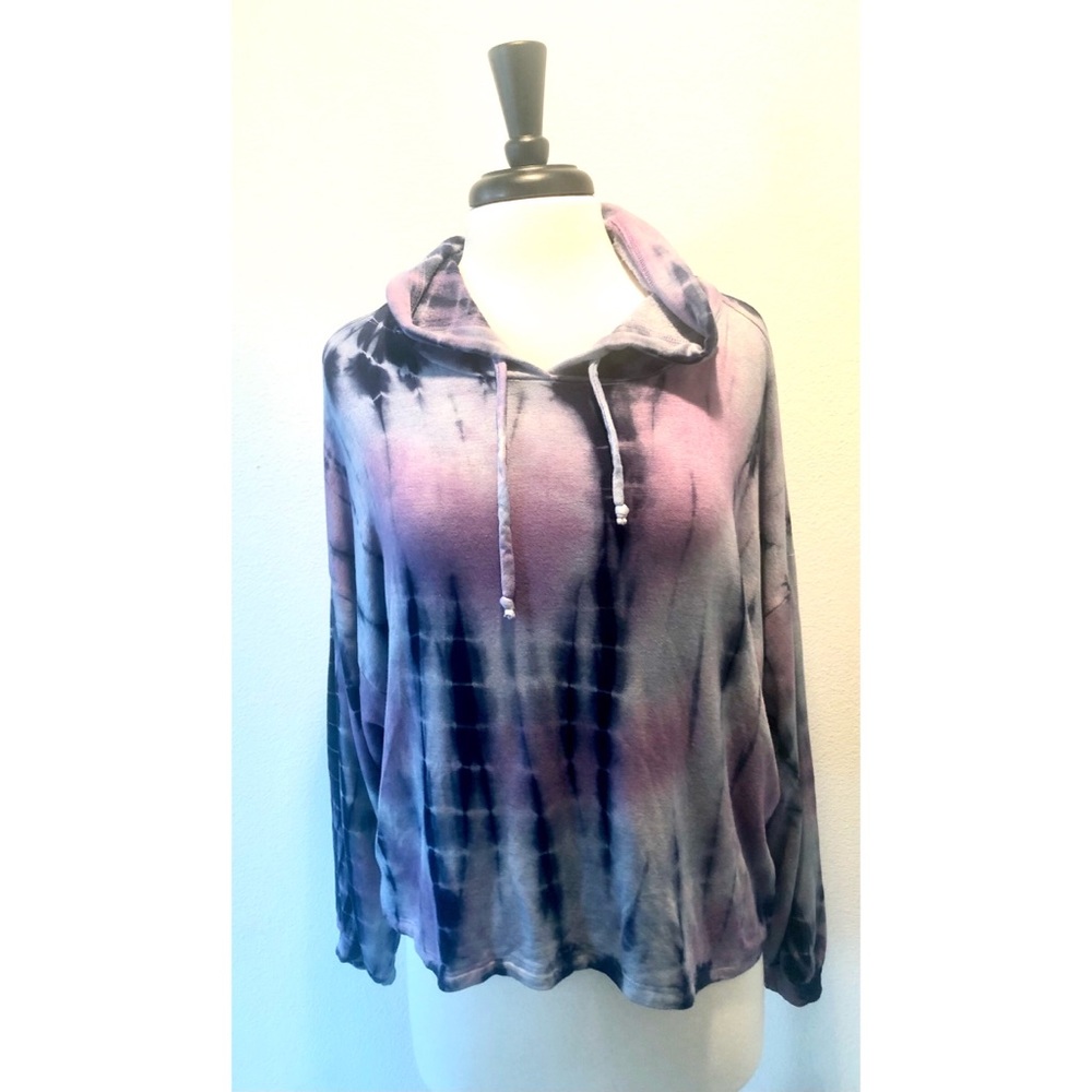 MARONIE LA Tie Dye Hooded Crop Sweatshirt BRAND NEW Size Medium! - Picture 4 of 9